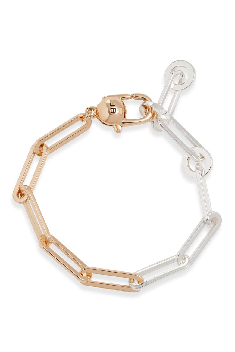 Andi Paper Clip Chain Bracelet, Main, color, TWO TONE