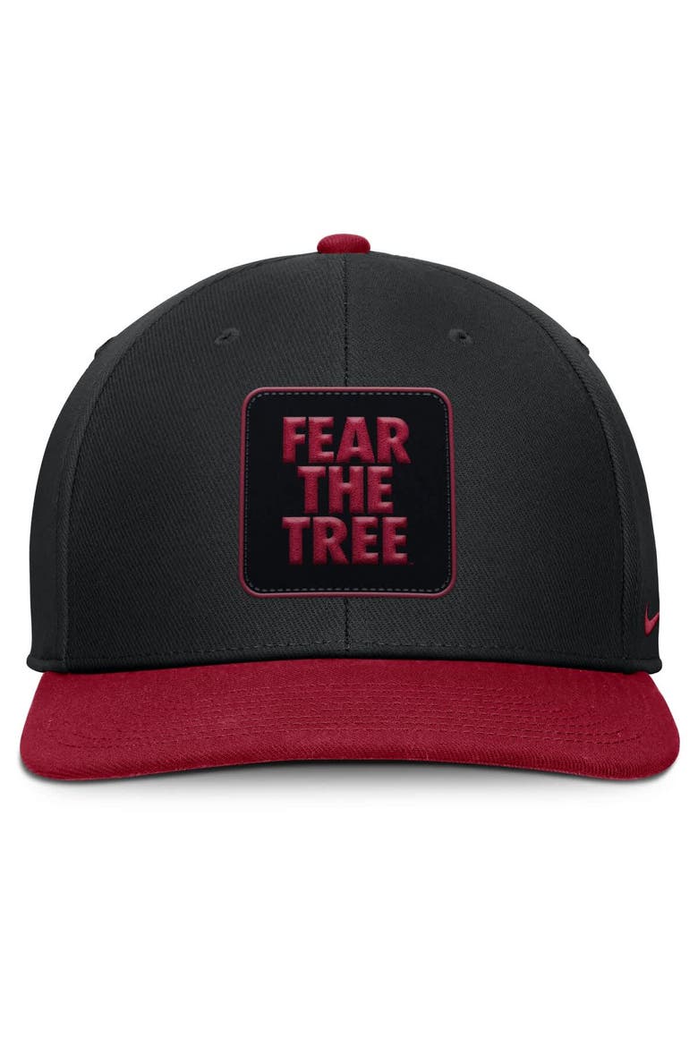 Men's Nike Black/Cardinal Stanford Cardinal 2025 Sideline Campus Pro Local Snapback Hat, Alternate, color, Black