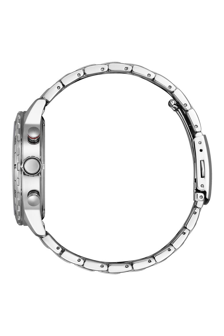 Eco-Drive Chronograph Bracelet Watch, 43mm, Alternate, color, SILVER