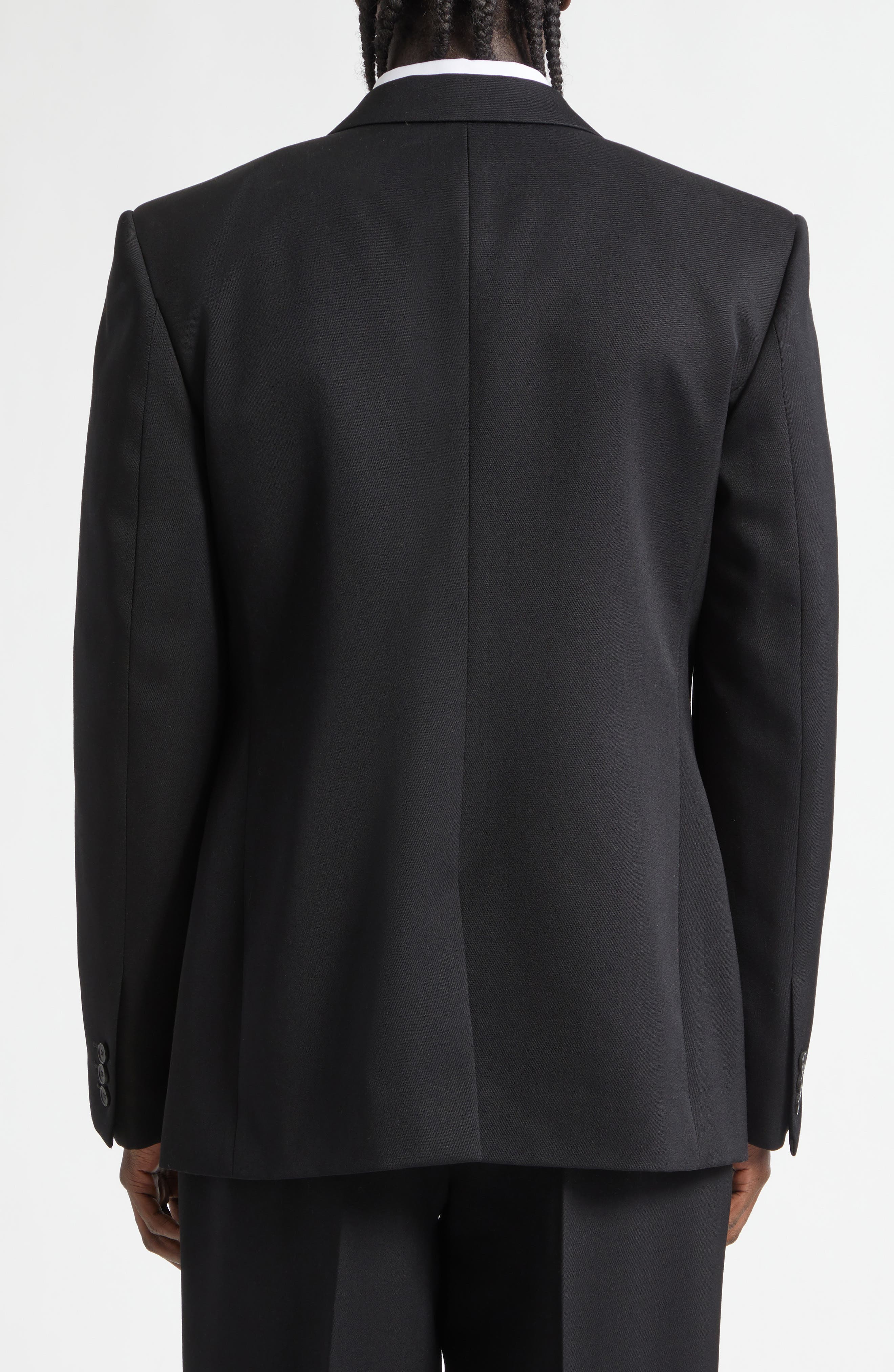Raw Edge Lapel Wool Sport Coat - image 2