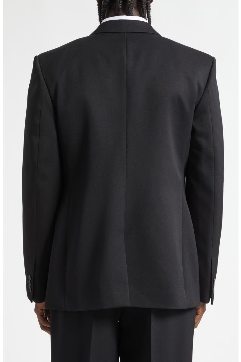 Raw Edge Lapel Wool Sport Coat, Alternate, color, BLACK