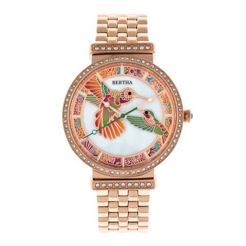 Emily Mother-Of-Pearl Leather-Band Watch