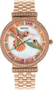 BERTHA Emily Mother-Of-Pearl Leather-Band Watch