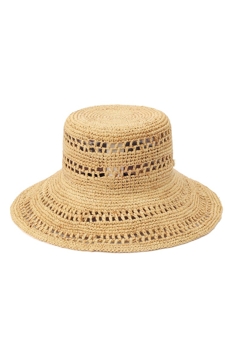 Kate Spade New York open weave sun hat, Alternate, color, 