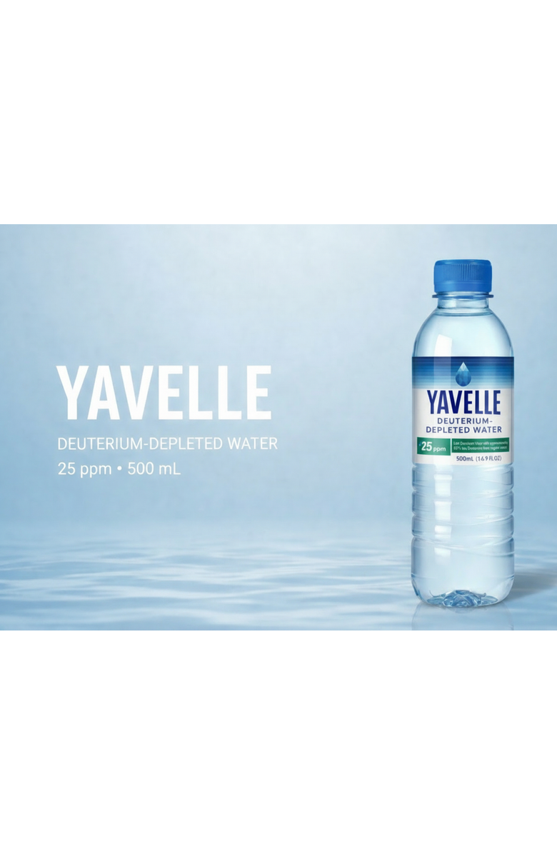Yavelle Deuterium Depleted Water 25ppm 24 Pack, Alternate, color, Clear White