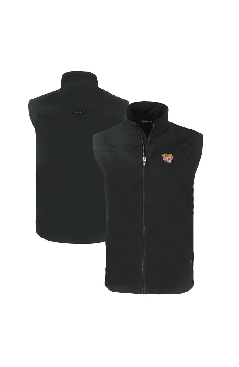 Cutter & Buck Men's Cutter & Buck  Black Bethune-Cookman Wildcats Charter Eco Recycled Full-Zip Vest, Alternate, color, 