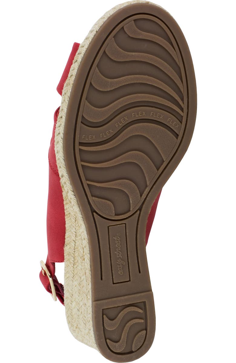 EASY STREET Maureen Wedge Sandal, Alternate, color, Red
