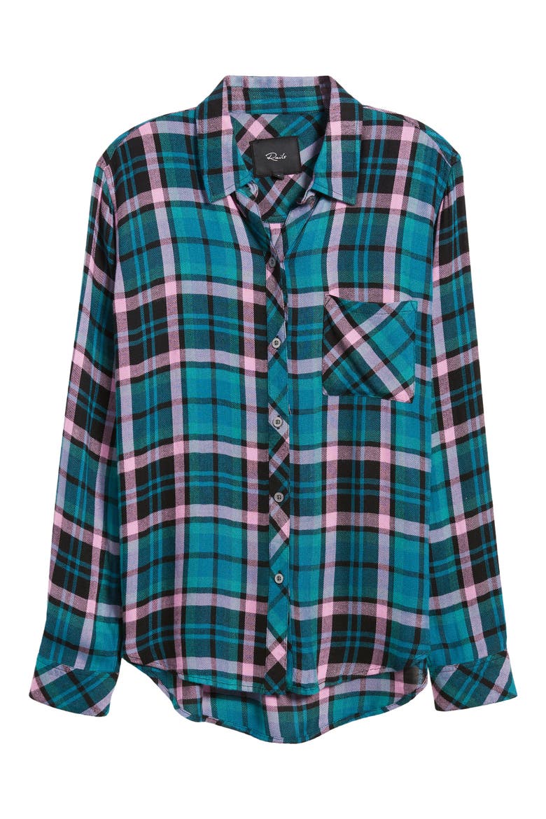 Hunter Button-Up Shirt, Alternate, color, AQUA LILAC