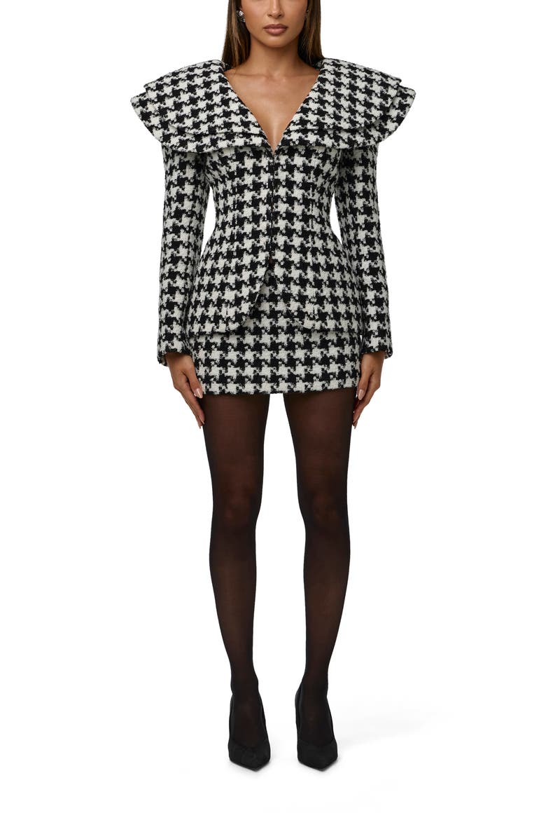 Houndstooth Miniskirt, Alternate, color, HOUNDSTOOTH BLACK/WHITE