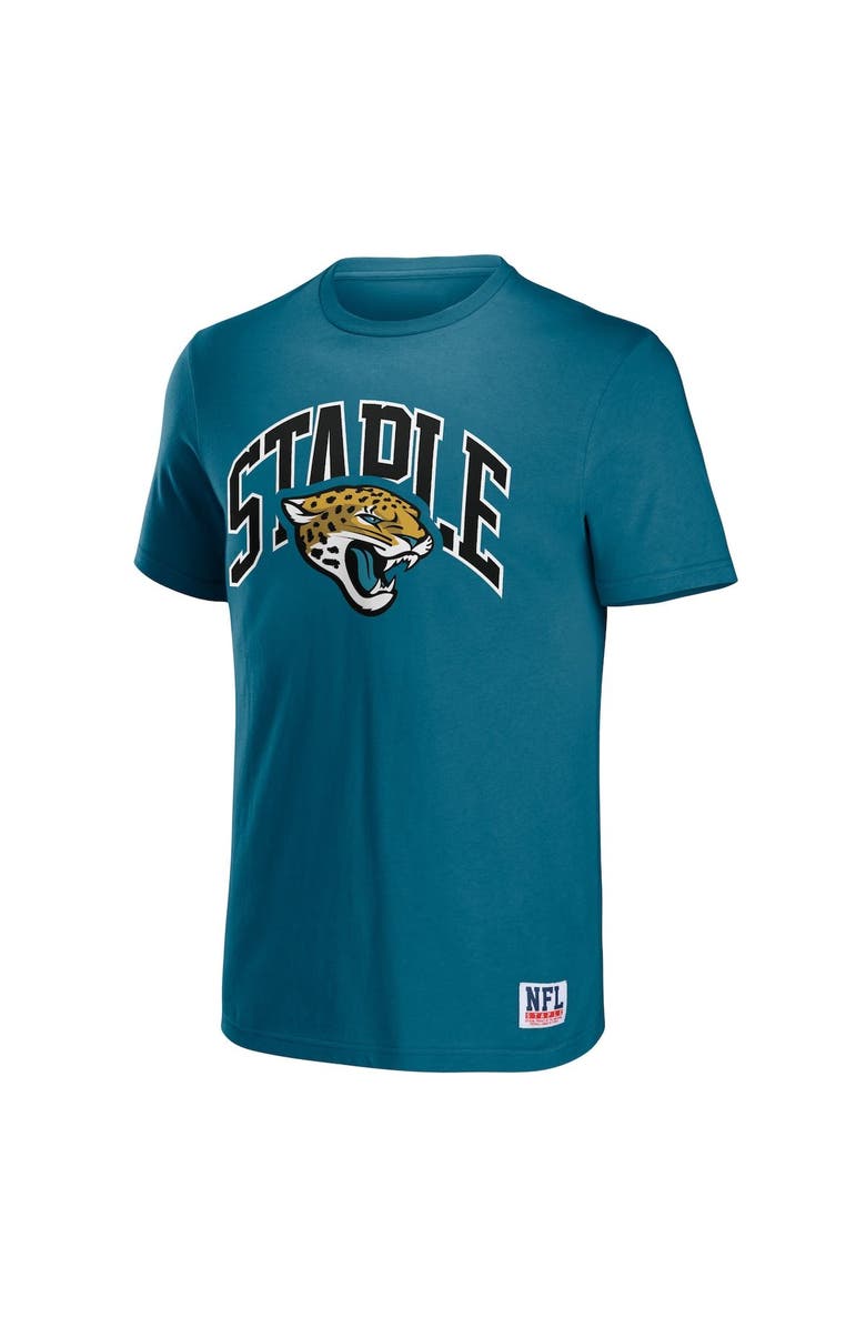 STAPLE Men's NFL x Staple Teal Jacksonville Jaguars Logo Lockup T-Shirt, Alternate, color, 