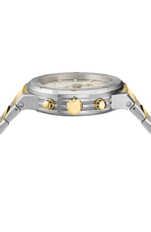 Ferragamo F-80 Chrono Bracelet Watch In Two Tone
