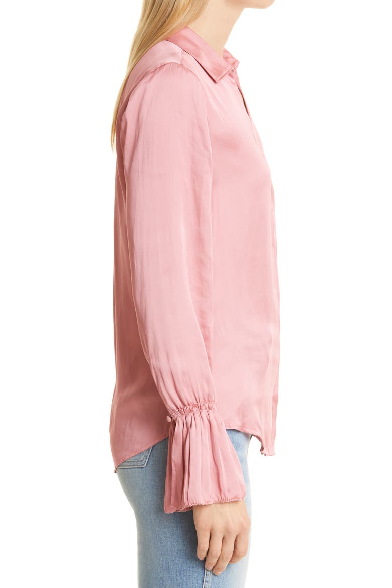 Abriana Satin Blouse, Alternate, color, LIPSTICK PINK