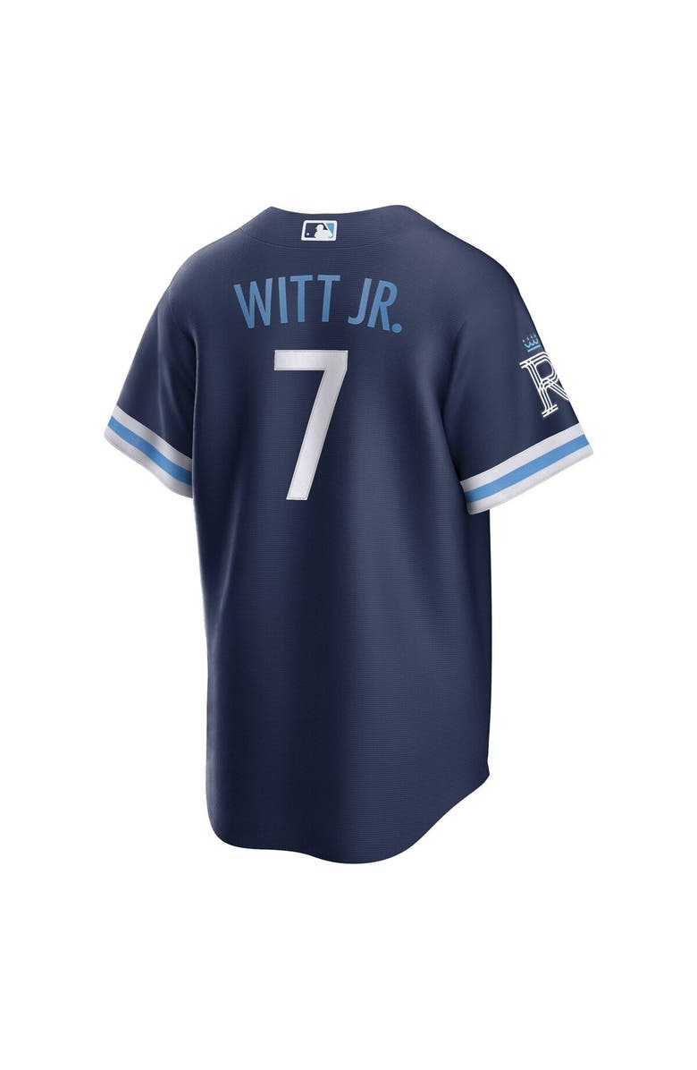 Nike Men's Nike Bobby Witt Jr. Navy Kansas City Royals City Connect Replica Player Jersey, Alternate, color, 