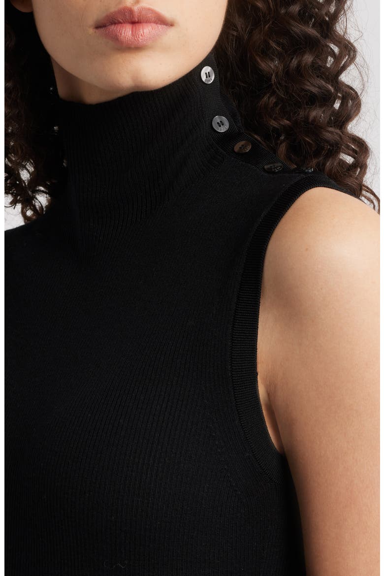 Fermesa Sleeveless Turtleneck Sweater, Alternate, color, BLK