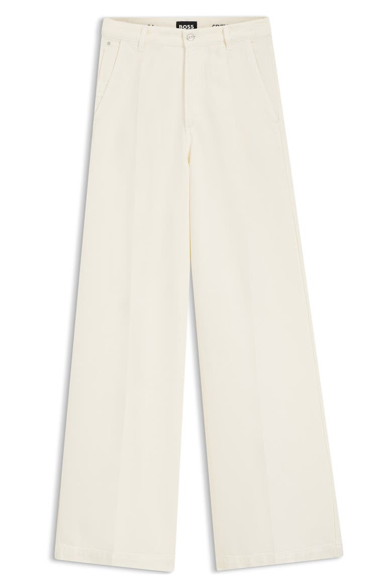 Essential High Waist Wide Leg Jeans, Alternate, color, SOFT CREAM