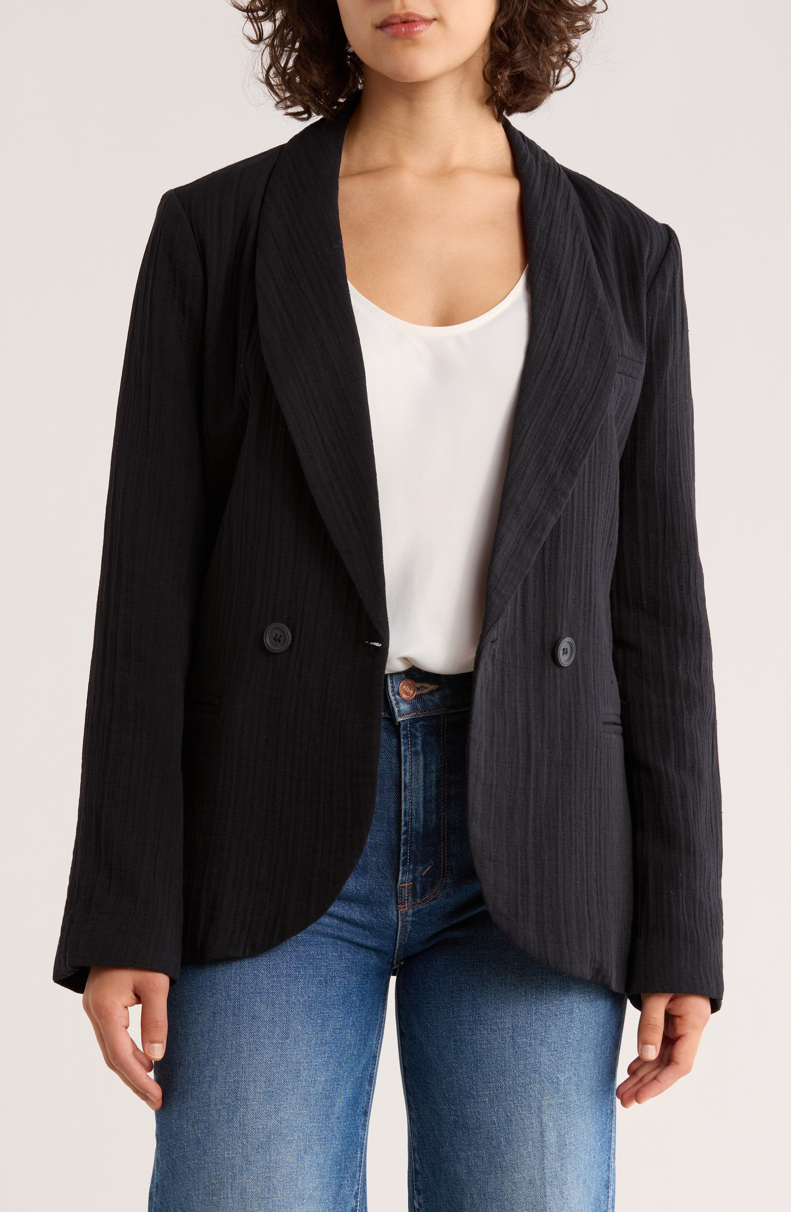 DR2 by Daniel Rainn Cotton Gauze Blazer