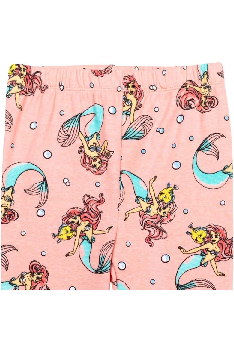 The Little Mermaid Princess Ariel Glitter T-Shirt and Leggings Set, Alternate, color, Ariel Flounder Coral