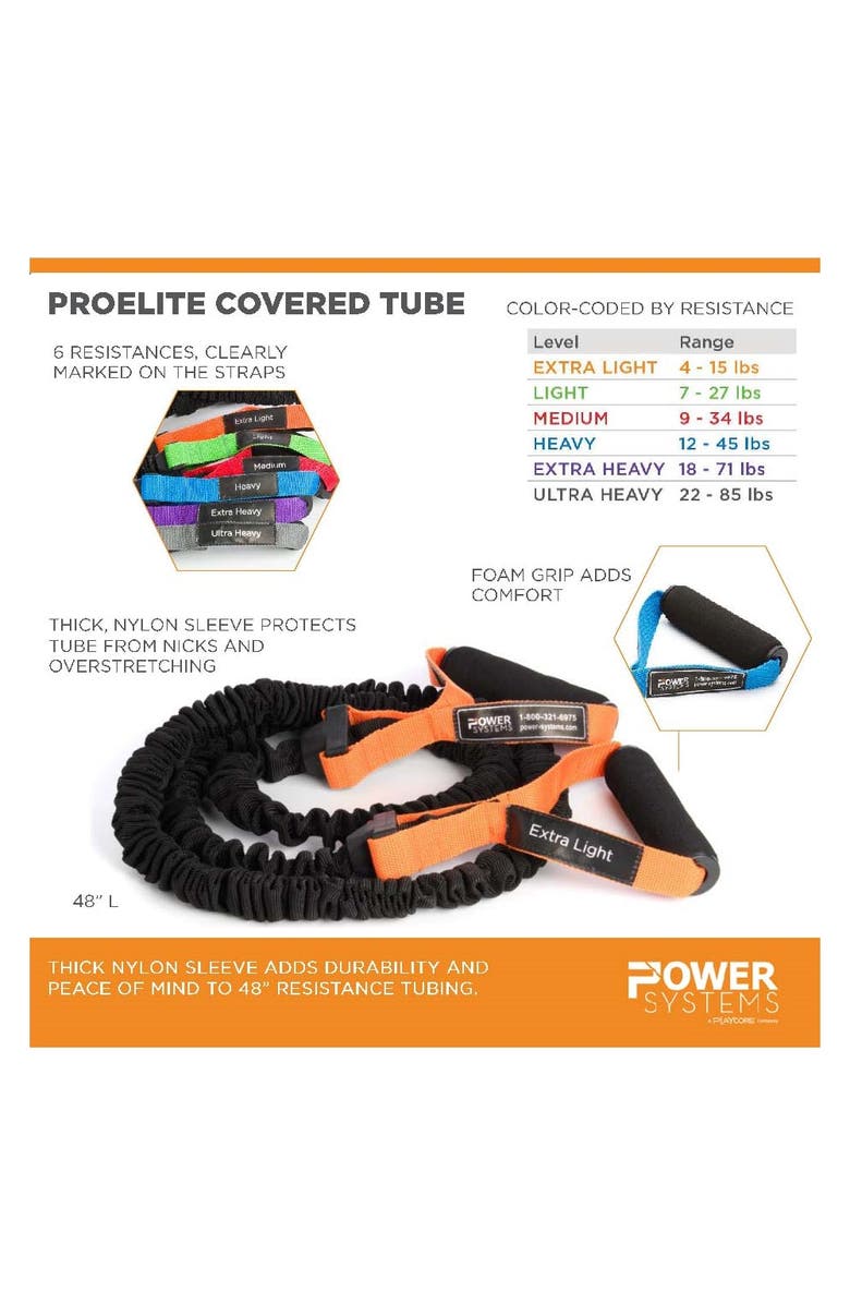 Power Systems 48 Covered Resistance Tube with Handles - Covered Power Tube, Alternate, color, Black