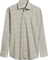 Jack Victor Lincoln Floral Stretch Cotton Button-Up Shirt