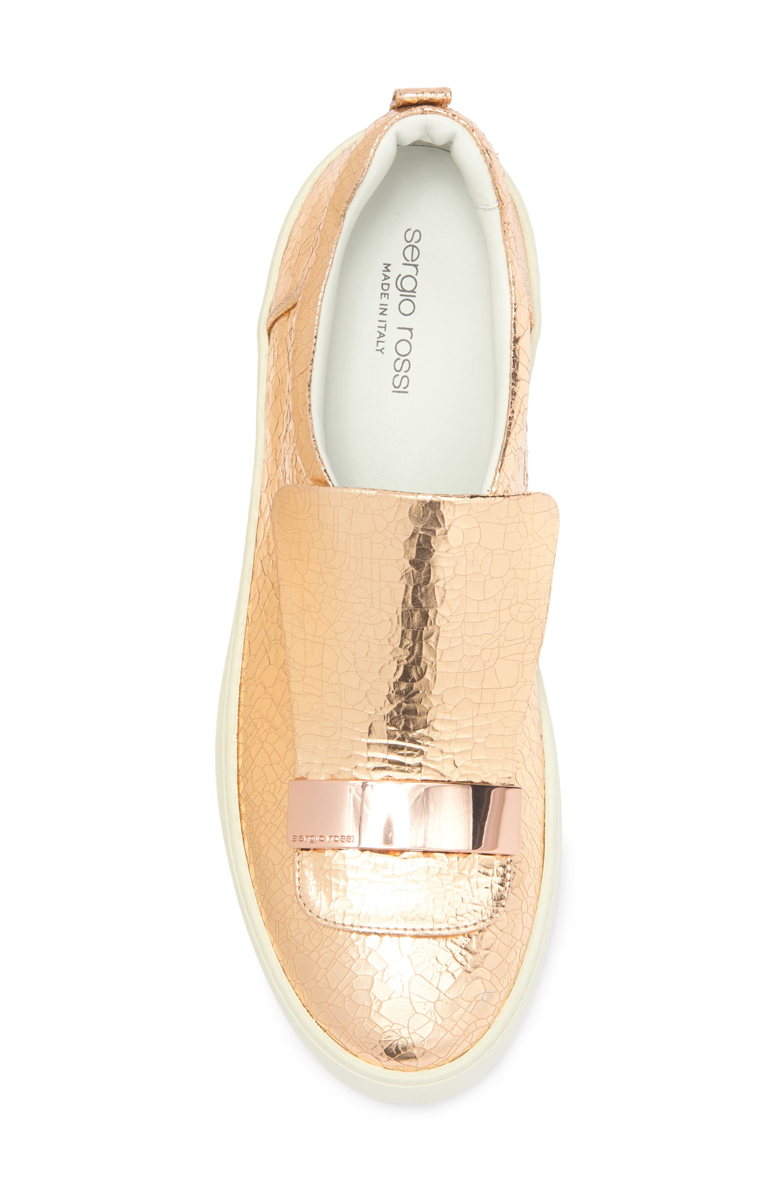Sergio Rossi Crackle Metallic Sneaker (Women) | Nordstromrack
