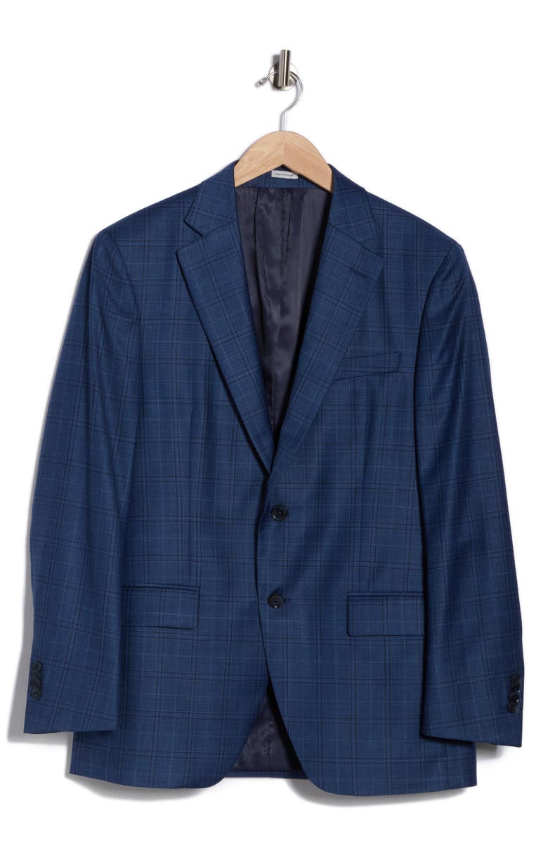 Peter Millar Flynn Classic Fit Plaid Sport Coat, Main, color, Blue