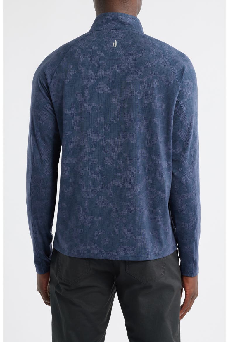Viktor Waffle Camo Print Quarter Zip Pullover, Alternate, color, NAVY
