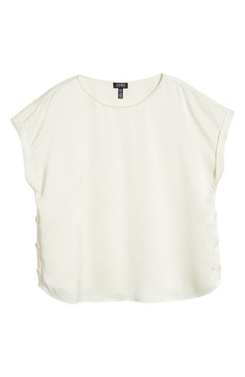 Jones New York Side Button Top In Jones White