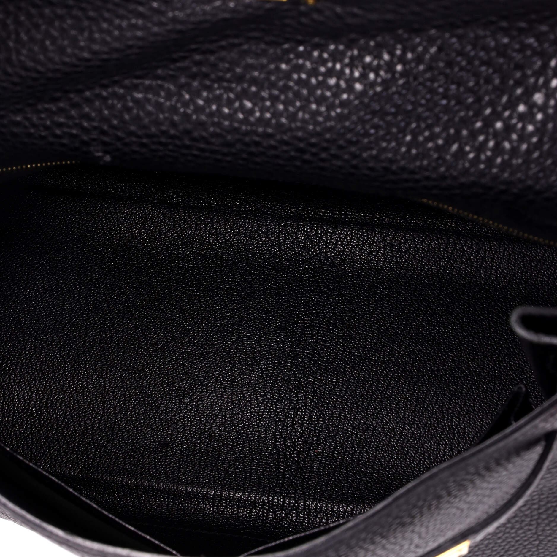 Kelly Handbag Black Togo with Gold Hardware 28, Alternate, color, Noir