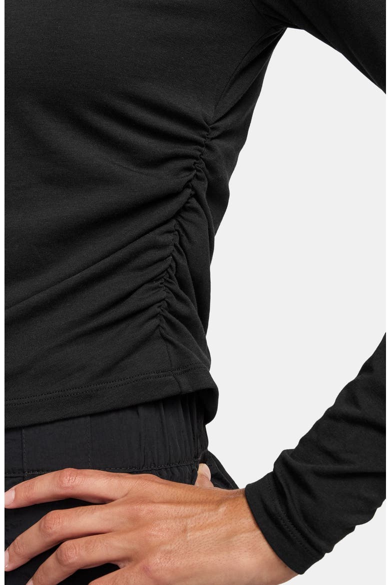 Chill Stretch Cotton Blend T-Shirt, Alternate, color, BLACK/ SAIL