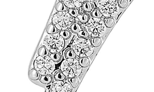 Chloe & Madison Chloe And Madison Double Heart Cubic Zirconia Pavé Drop Earrings In Silver