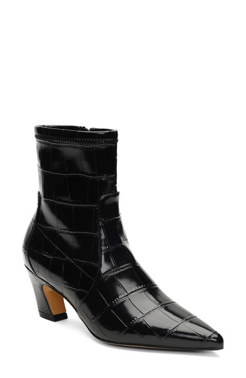 Odelle Croc Embossed Bootie