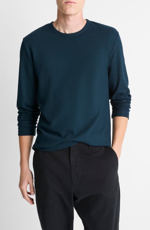 Pima Cotton Piqué Long Sleeve T-Shirt