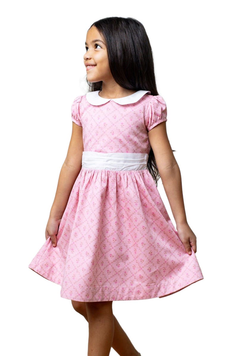 Hope & Henry Girls' Organic Sateen Peter Pan Collar Dress, Toddler, Alternate, color, 