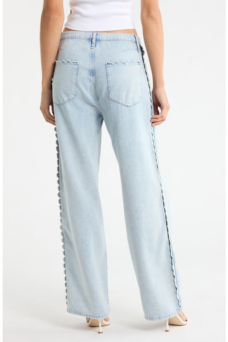 Phoebe Drawstring Waist Denim Pants, Alternate, color, LIGHT BLUE