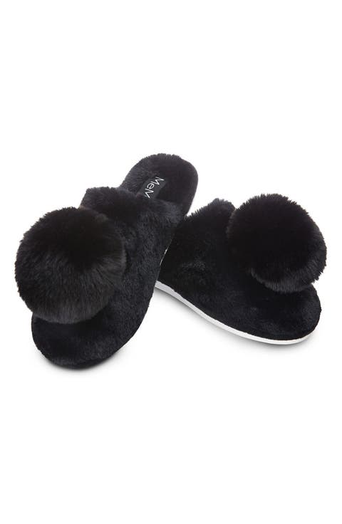 The Gloria Faux Fur Pom Slipper (Women)