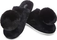 MeMoi The Gloria Faux Fur Pom Slipper