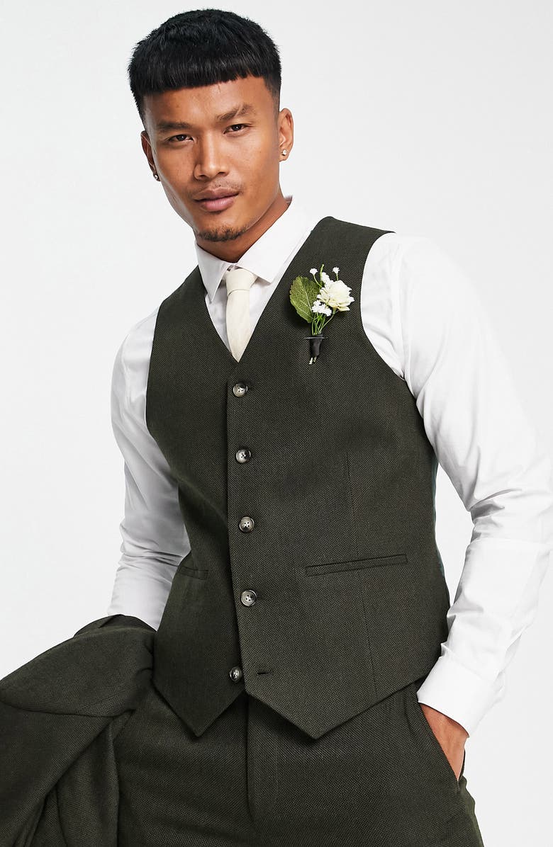 ASOS DESIGN Skinny Suit Waistcoat, Main, color,