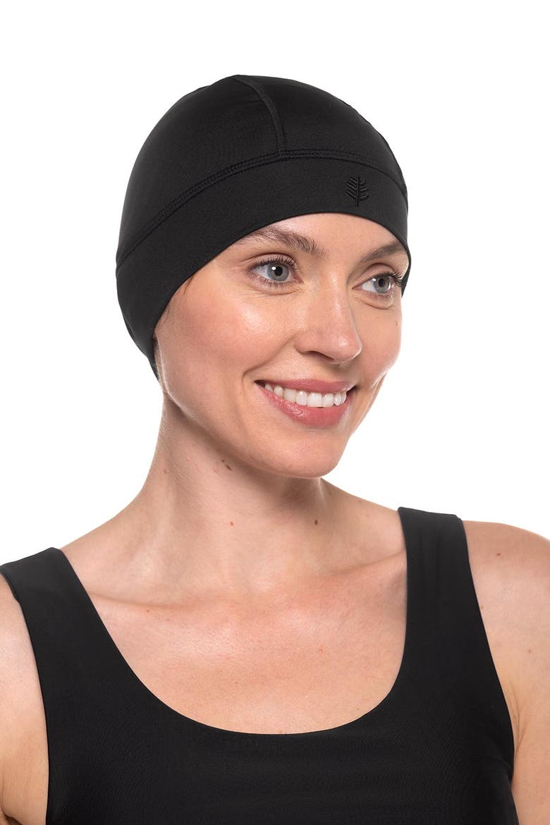 Unisex LumaLeo Aqua Sun Skully Cap, UPF 50+ Sun Protection, Alternate, color, Black