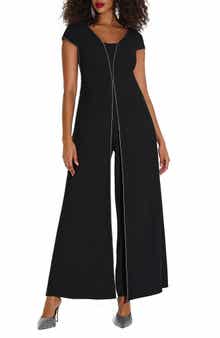 Rhinestone Detail Wide Leg Jumpsuit