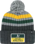 '47 Men's '47 Gray Oakland Athletics Stack Cuffed Knit Hat with Pom