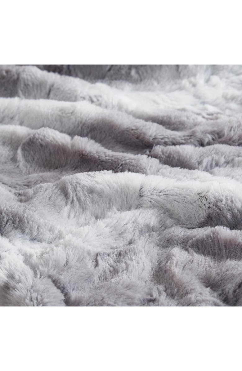 BEAUTYREST Zuri Heated Faux Fur Throw Blanket, Alternate, color, Grey