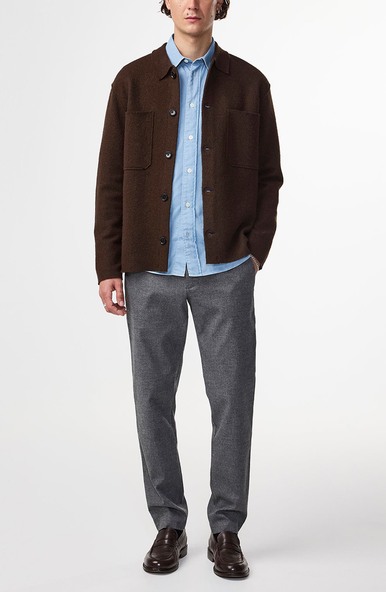 NN07 Jonas Boiled Wool Shirt Jacket — фото 5