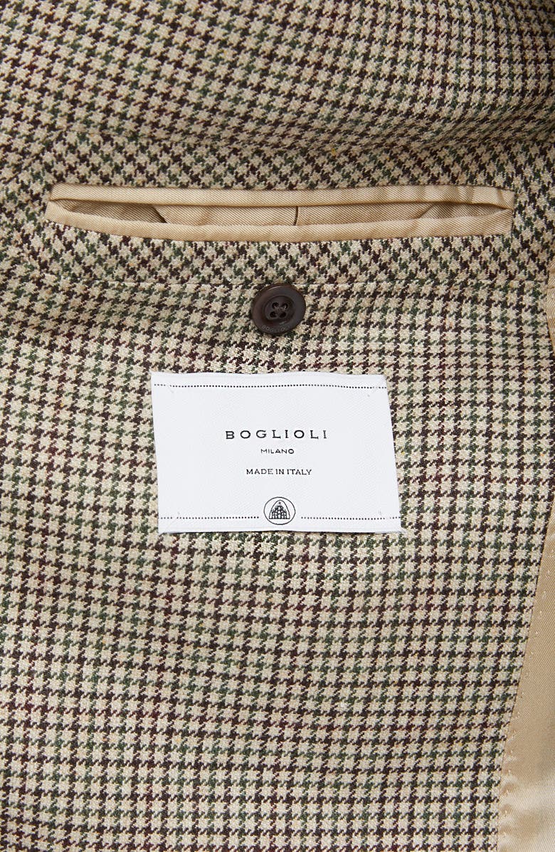 Boglioli Houndstooth Wool, Silk & Cashmere Sport Coat, Alternate, color, 