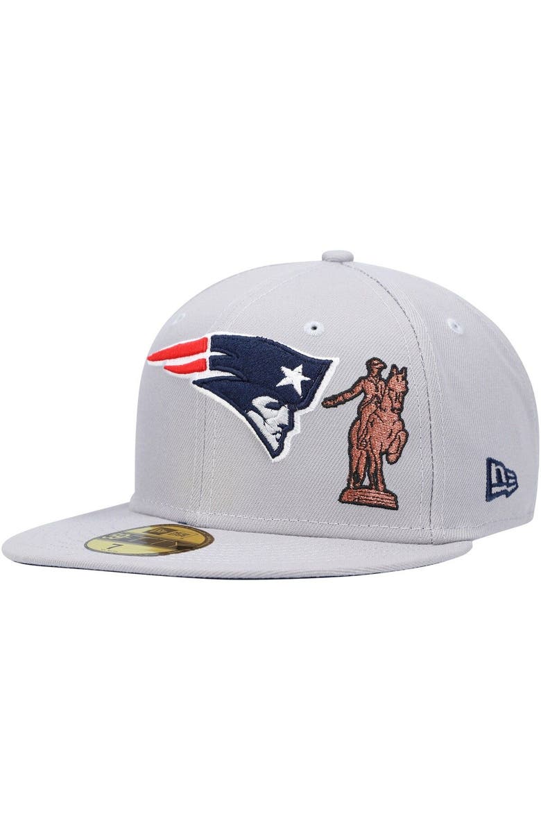 New Era Men's New Era Gray New England Patriots City Describe 59FIFTY Fitted Hat, Alternate, color, 