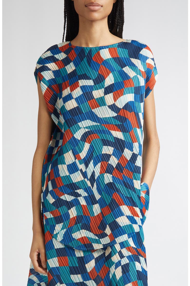 Pleats Please Issey Miyake Dancing Square Pleated Top (Women