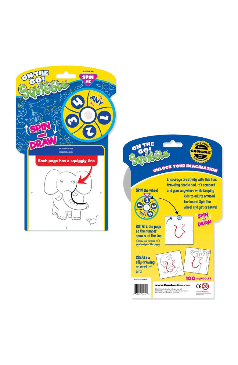 RandomLine of Creative Things Squiggle On the Go Doodle Pad, Alternate, color, Multicolored