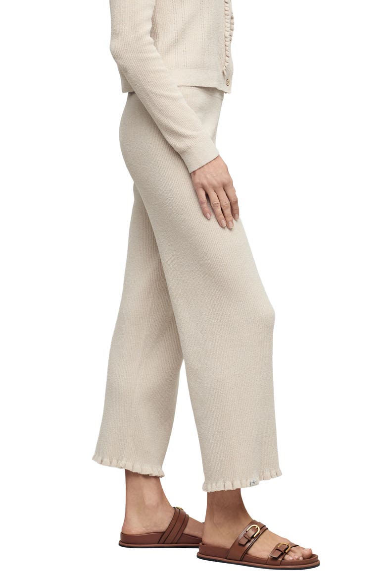 CozyChic® Ultra Lite® Ruffle Hem Rib Ankle Pants, Alternate, color, STONE