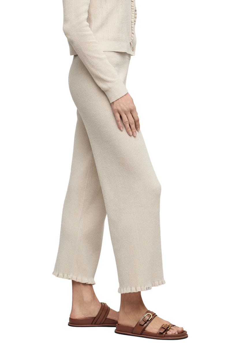 Barefoot Dreams<sup>®</sup> CozyChic<sup>®</sup> Ultra Lite<sup>®</sup> Ruffle Hem Rib Ankle Pants, Alternate, color, Stone