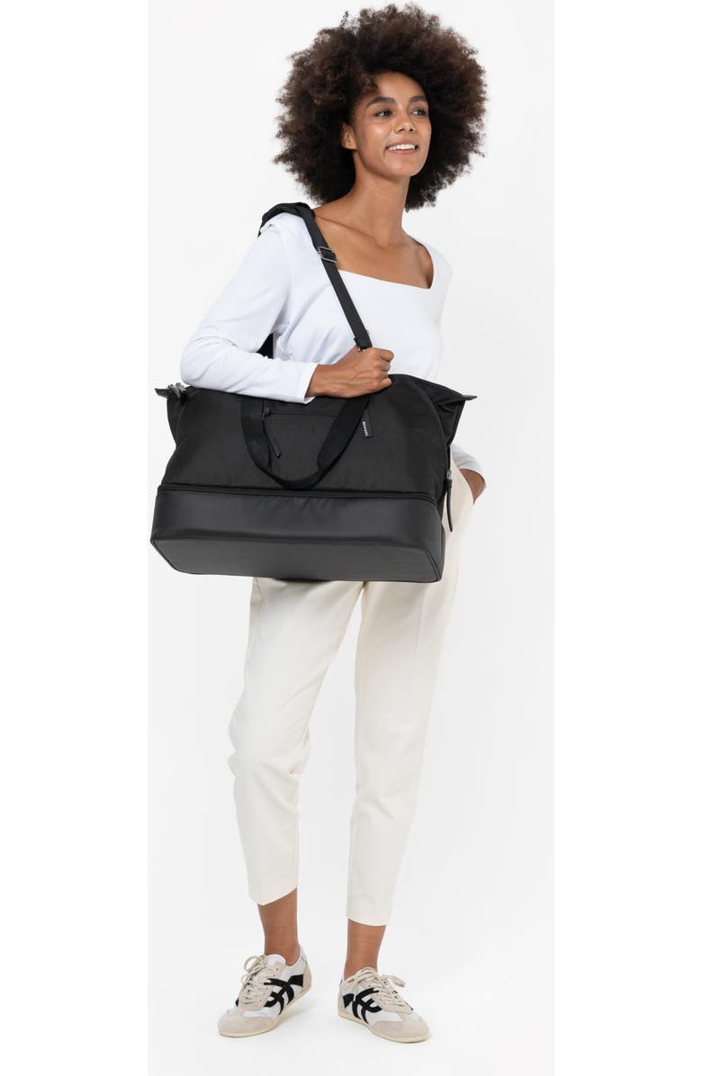 Sherpani Boston Anti-Theft Tote Duffel for Women with Removable Shoe Compartment, Alternate, color, Carbon