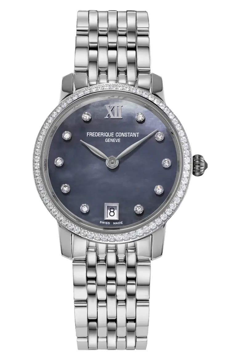 Slimline Bracelet Watch, 30mm, Main, color, SILVER-TONE